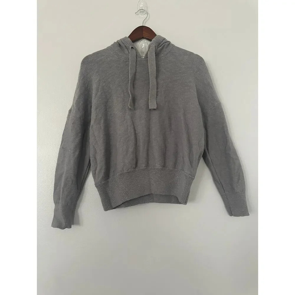 Madewell Claireview Hooded Crop Sweater Size Small
